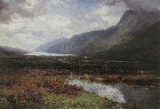 david farquharson,r.a.,a.r.s.a.,r.s.w The End of the Day's Fishing oil painting